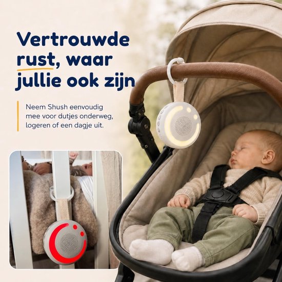 Verte White Noise Machine - Met Nachtlampje - 21 Rustgevende Geluiden - Slaaphulp Voor Baby’s - Timer En Instelbaar Volume - Draagbaar En Oplaadbaar Via USB-C Voor Tot Wel 18 Uur van Verte — afbeelding 2