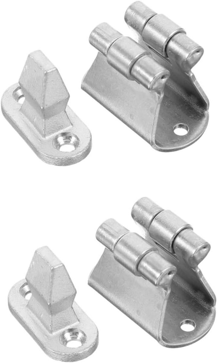 Deurhouder Set - Deurvanger Stopper - Deuren Vastzetten - Roestvrij Staal - 3.5x4x2 cm - Zilver