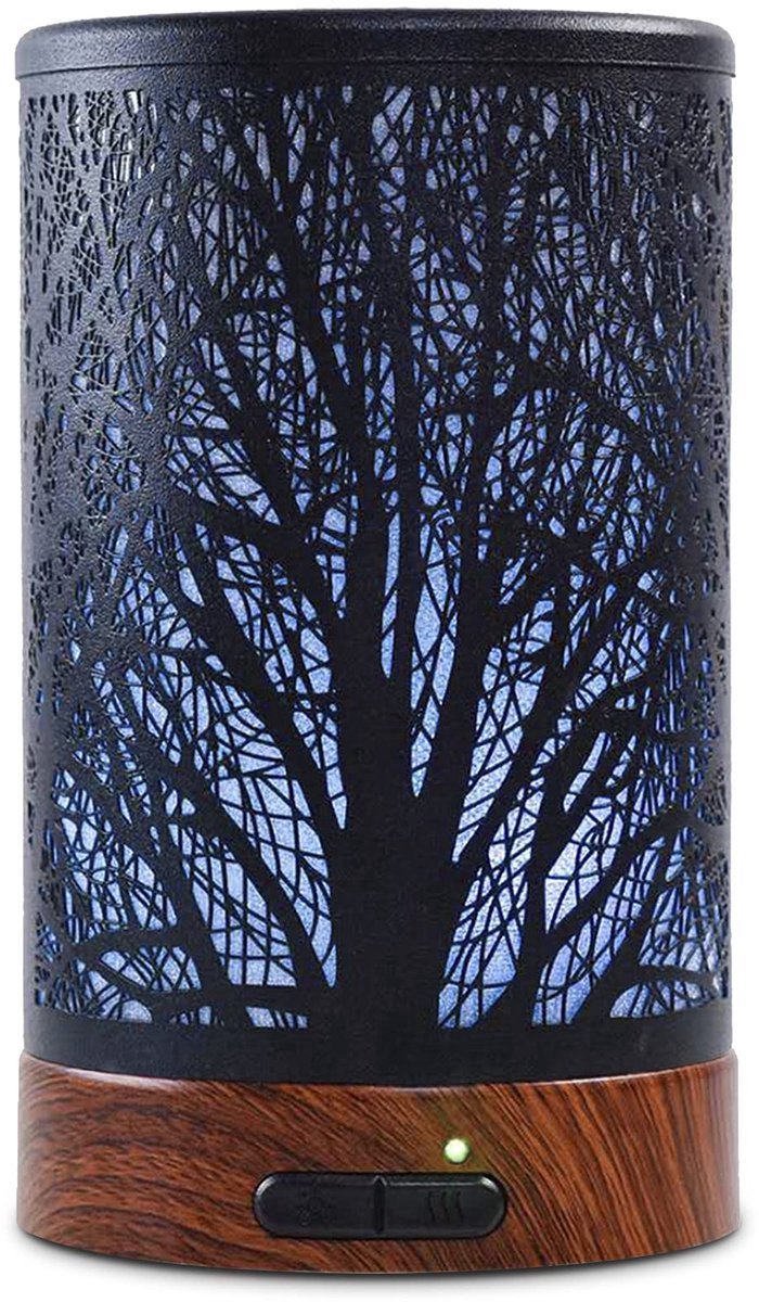 Aroma diffuser luchtbevochtiger-Verstuiver etherische olie - 7 lichte kleuren-Timer en automatische uitschakeling-voor Slaapkamer Salon Spa Yoga Massage-150ml-Vernevelaar-Metaal elektrische ultrasone aromatherapie diffuser