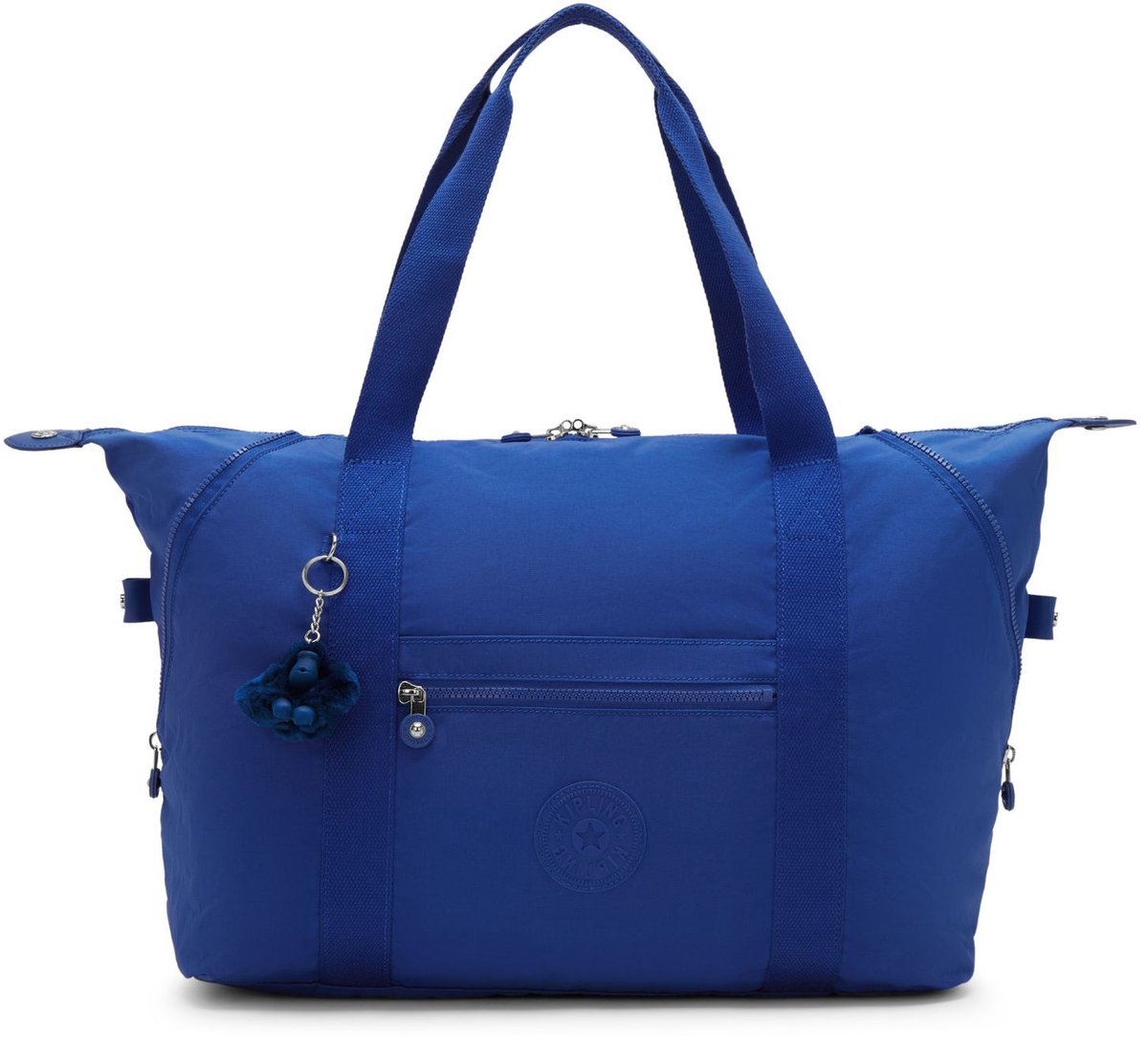 kipling reistas sporttas Eyes Wide Open Art M Travel Tote M Blazing Blue blauw