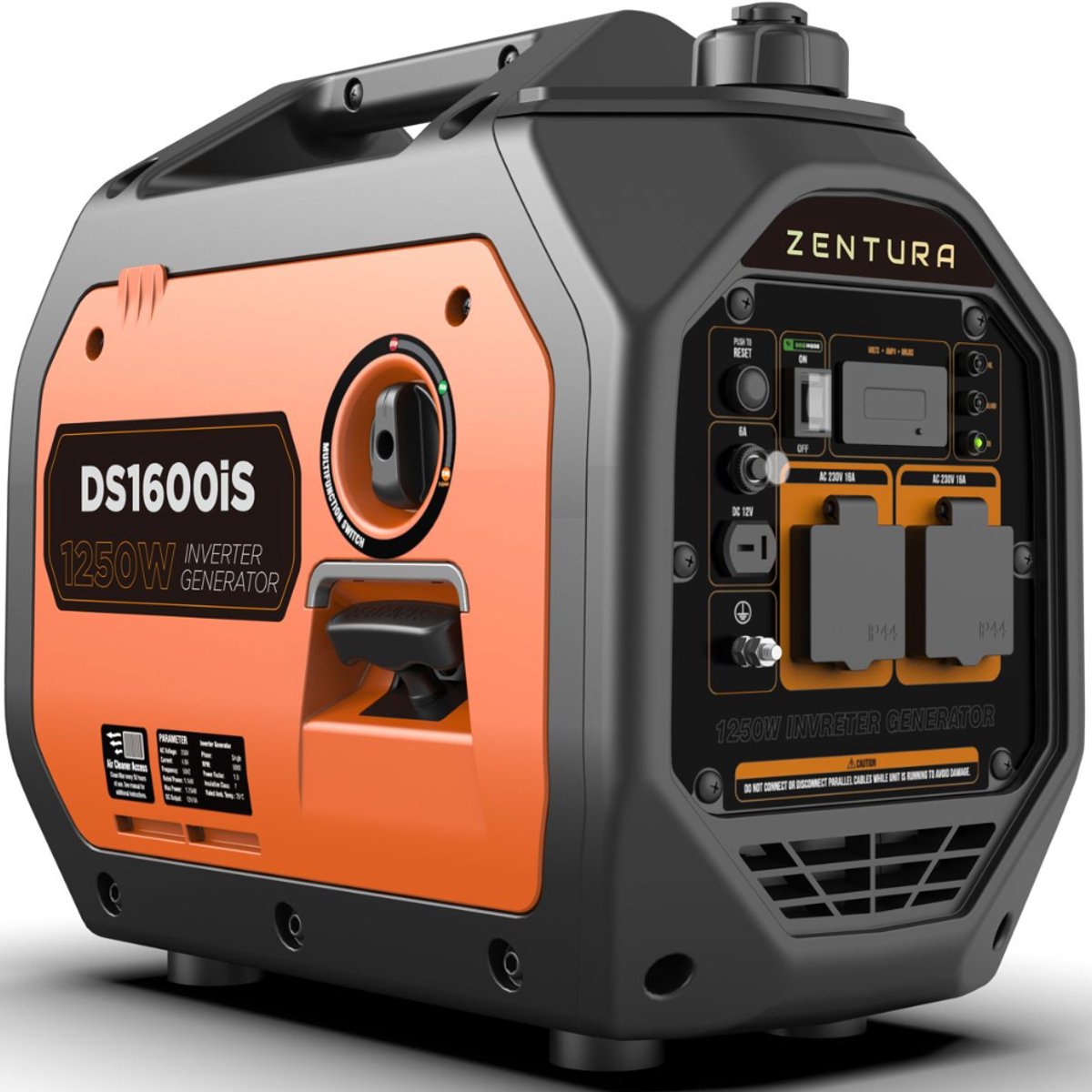 Zentura Krachtige Inverter Generator 1100W - Aggregaat - Noodstroom - Geruisloos - Stroomgenerator voor Thuis, Kamperen, Evenementen & Noodpakket
