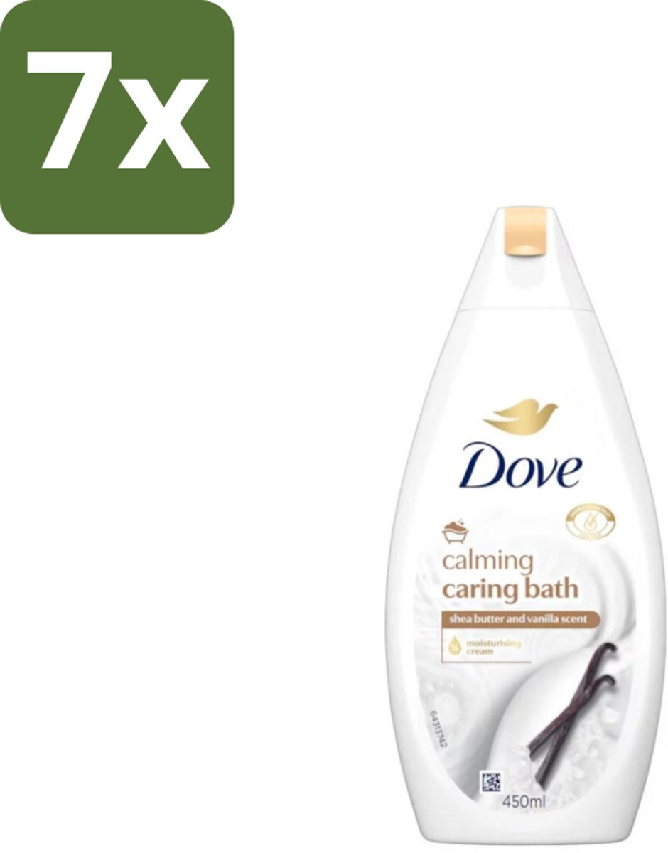 Dove – Badcrème – Sheaboter & Vanille – 450 ml - Bulkverpakking - 7 stuks