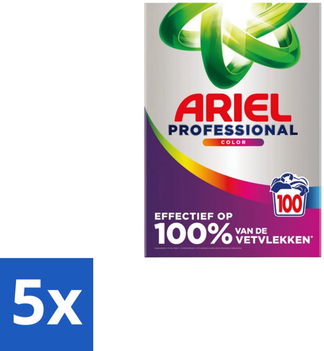 5 x Ariel – Waspoeder – Professional Color – 100 wasbeurten - 5,5 kg - Waspoeder - Gekleurde Was - Kleurbehoud - PEG-technologie - Vuilverwijdering