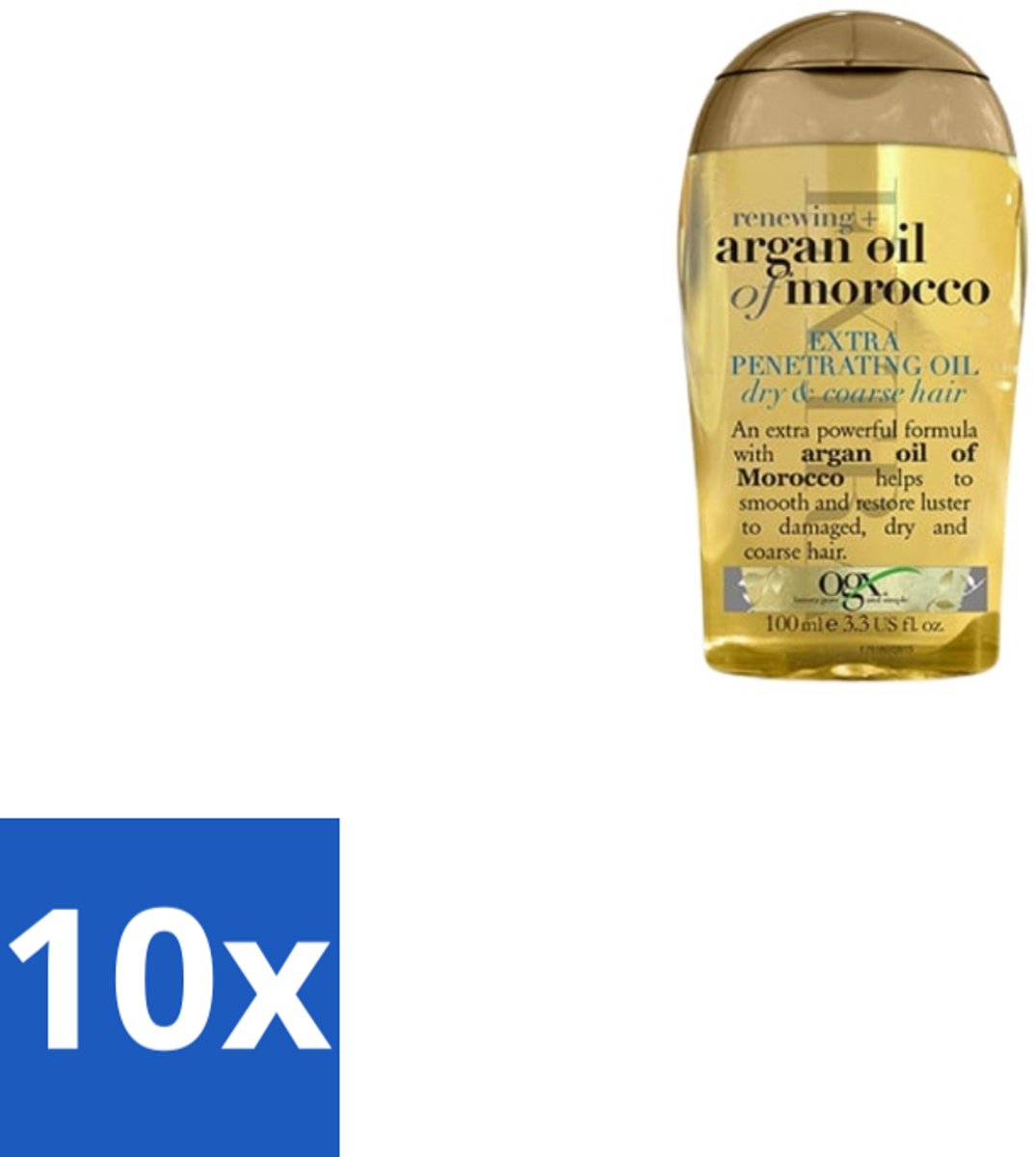 10 x OGX Penetrating Argan Oil of Morocco Extra 100 ml - Haarolie - Arganolie - Herstelhaar - Droog Haar - Beschadigd Haar