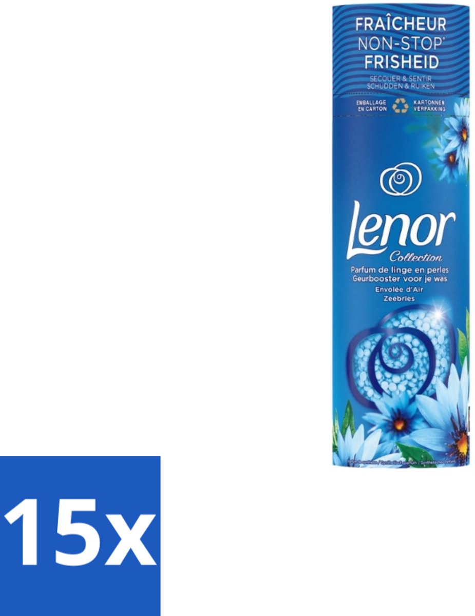 15 x Lenor – In-Wash Geurbooster – Zeebries – 19 wasbeurten - Geurbooster - Wasgeur - Zeebries - Wasmachine - Wasbeurt