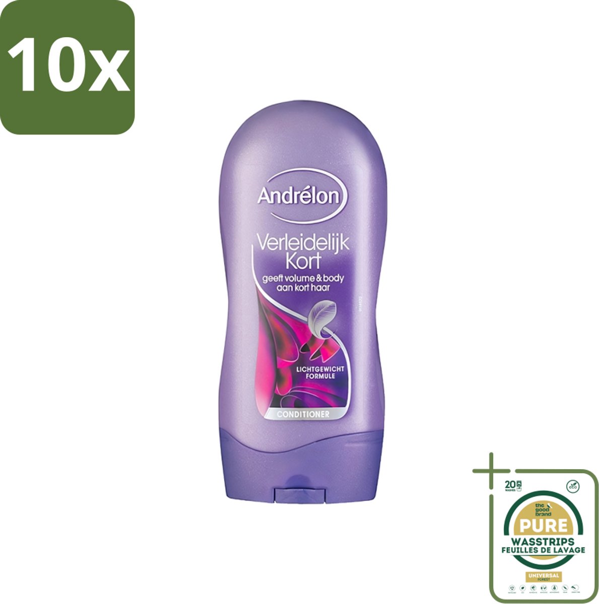 10 x Andrélon - Verleidelijk Kort - Conditioner - Voor Kort Haar - 300 ml - Grootverpakking - Kort Haar Conditioner - Volume Voor Kort Haar - Verzorging Kort Haar - Luchtig Haar - Soepel Haar