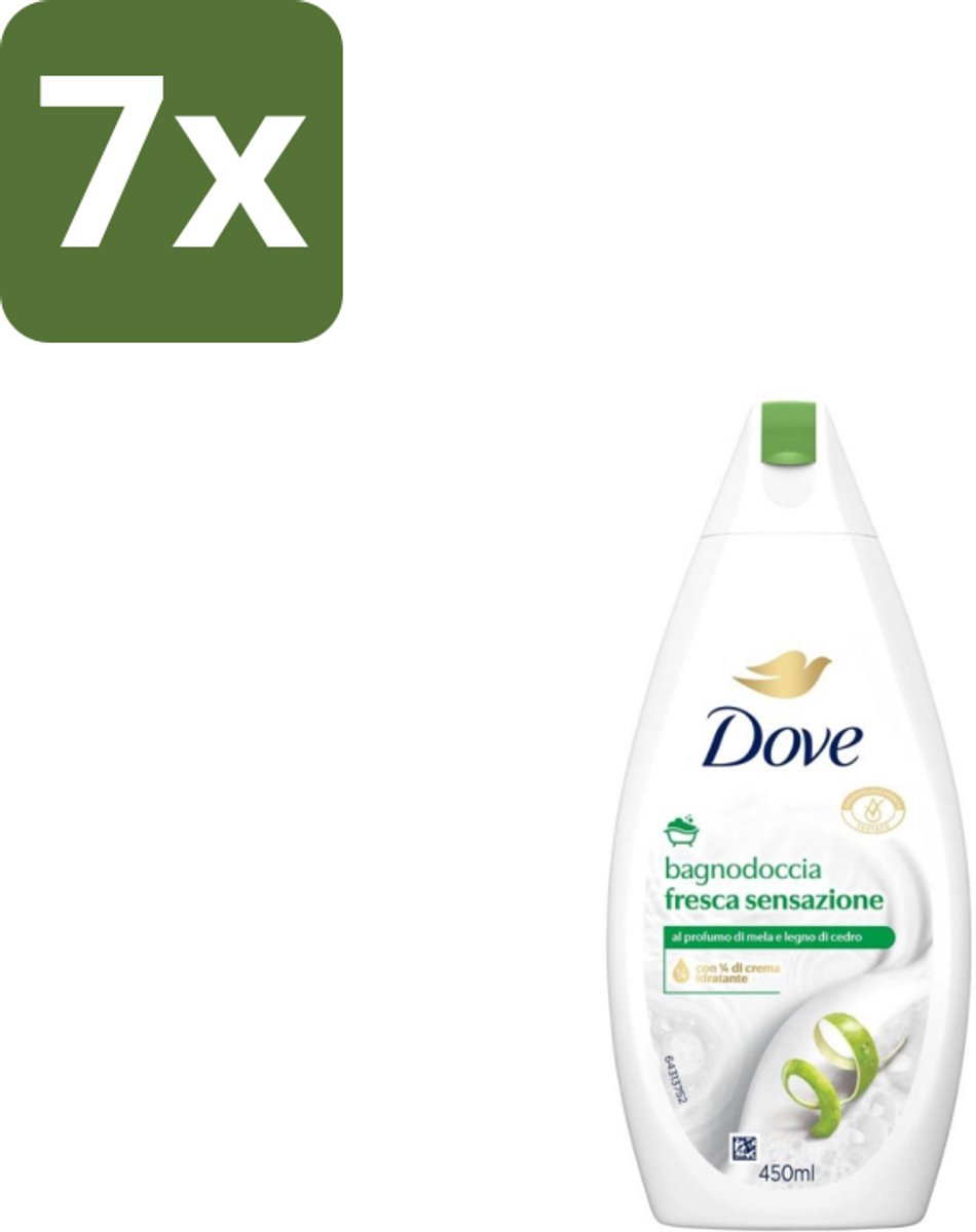 7 x Dove – Douchegel – Fresh Sensation – 450 ml - Douchegel - Fris Gevoel - Mild Reinigen - Verzorgende Douchegel - Schuimende Douchegel