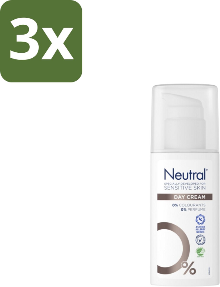 3 x Neutral Face Cream 50 ml - Gevoelige Huid - Dagcrème - Hydratatie - Glycerine - Parfumvrij