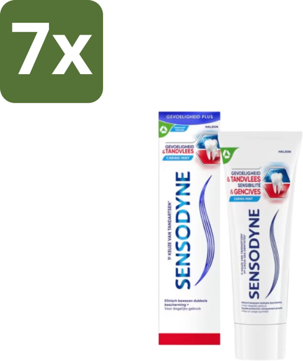 7 x Sensodyne – Tandpasta – Gevoeligheid & Tandvlees – 75 ml - Gevoelige Tanden - Tandvleesbescherming - Tandgevoeligheid - Tandplak - Gaatjes