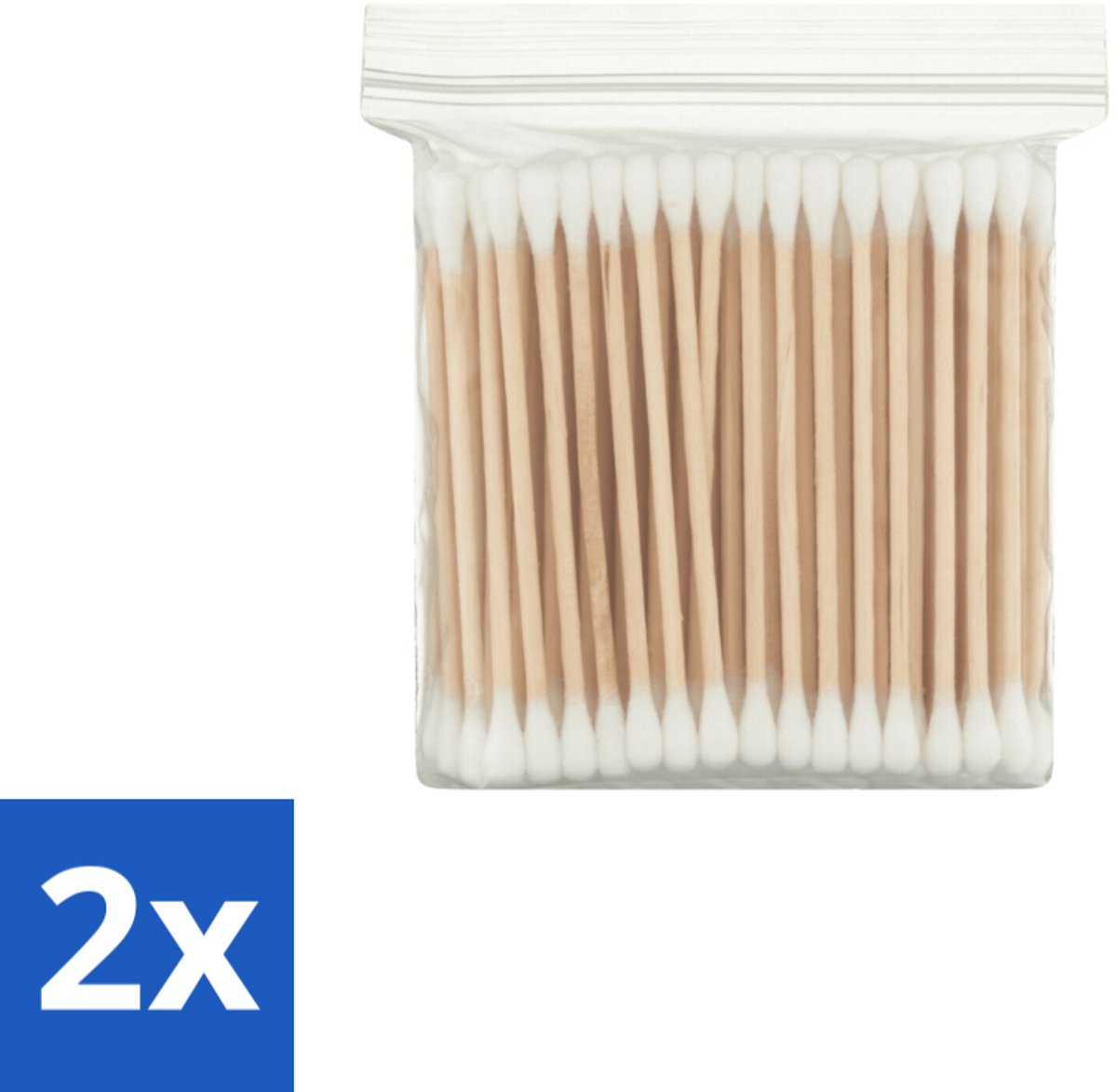 2 x Wattenstaafjes – Hout – Verzorgend – Duurzaam - Wattenstaafjes Hout - Oorverzorging - Hygiëne - Houten Wattenstaafjes - Wattenstaafje Oor