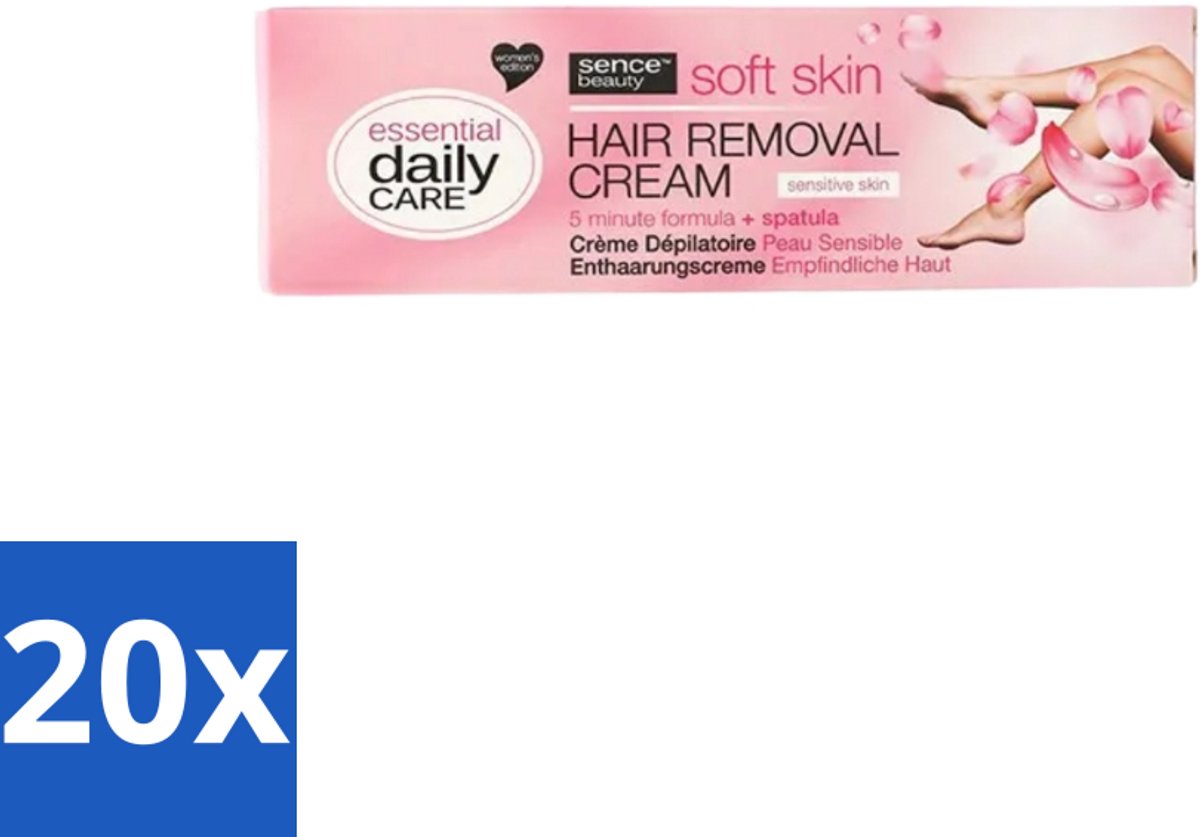 20 x Sence – Ontharingscrème – Gevoelige Huid – 150 ml - Ontharing Crème - Gevoelige Huid - Haartjes Verwijderen - Pijnloos Ontharen - Haartjes Oplossen