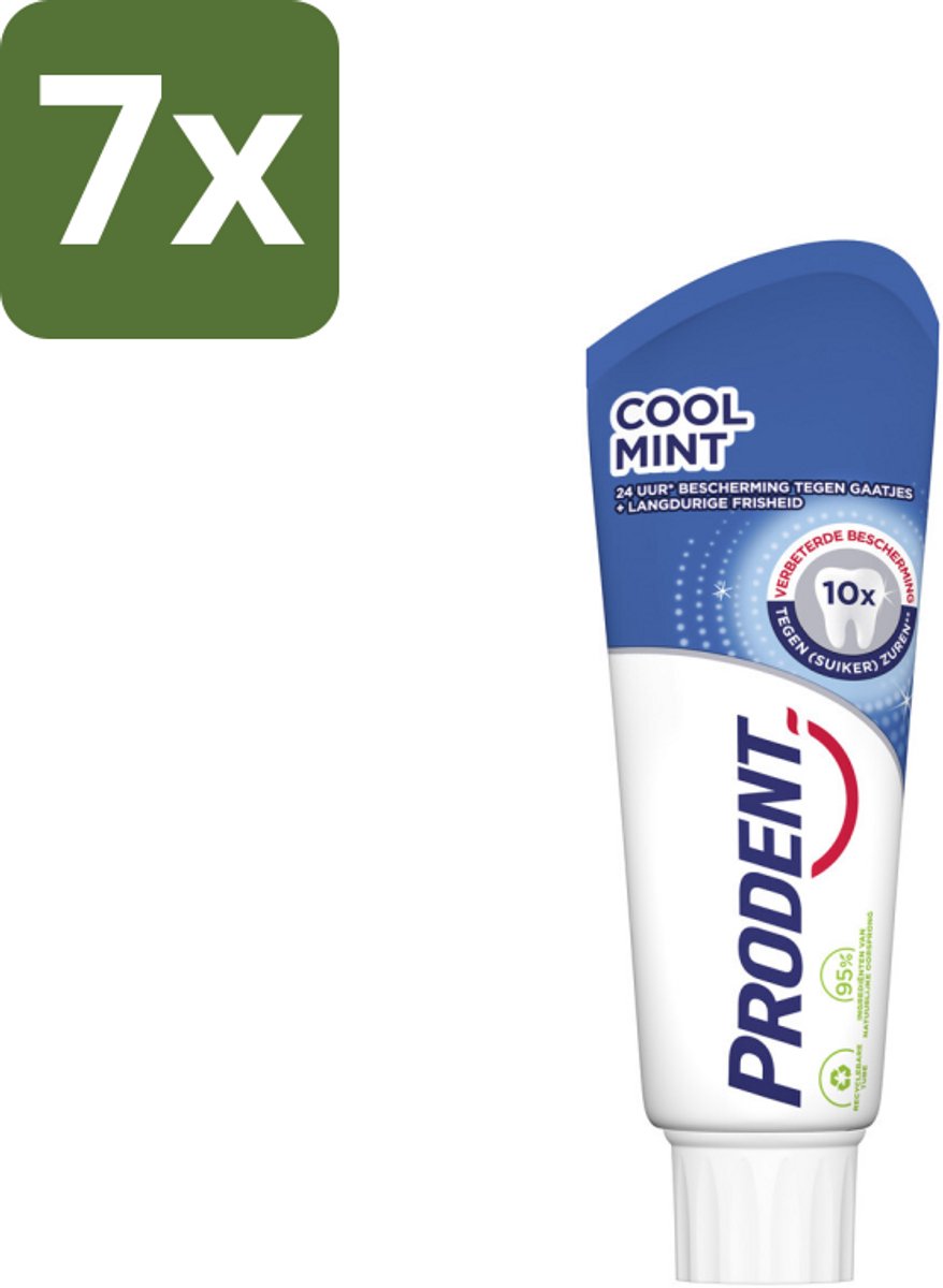 7 x Prodent Tandpasta Cool Mint 75 ml - Tandpasta - Tandbederf - Tanderosie - Tandglazuur - Fluoride