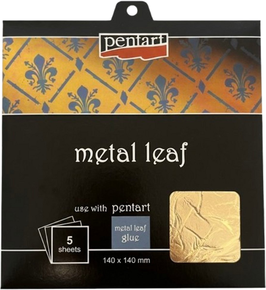 Pentart Silver Leaf Booklet 14x14 cm. - 5 Sheets