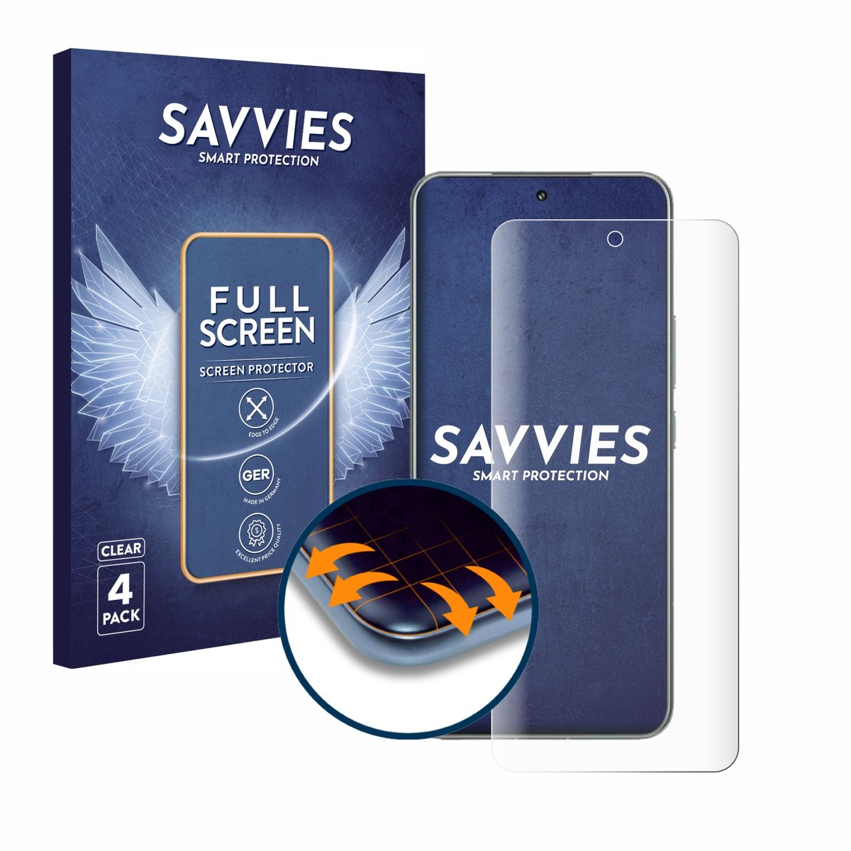 Savvies - Screenprotector voor Xiaomi 15 Pro - Folie Beschermfolie transparant volledig dekking 4 Stuks
