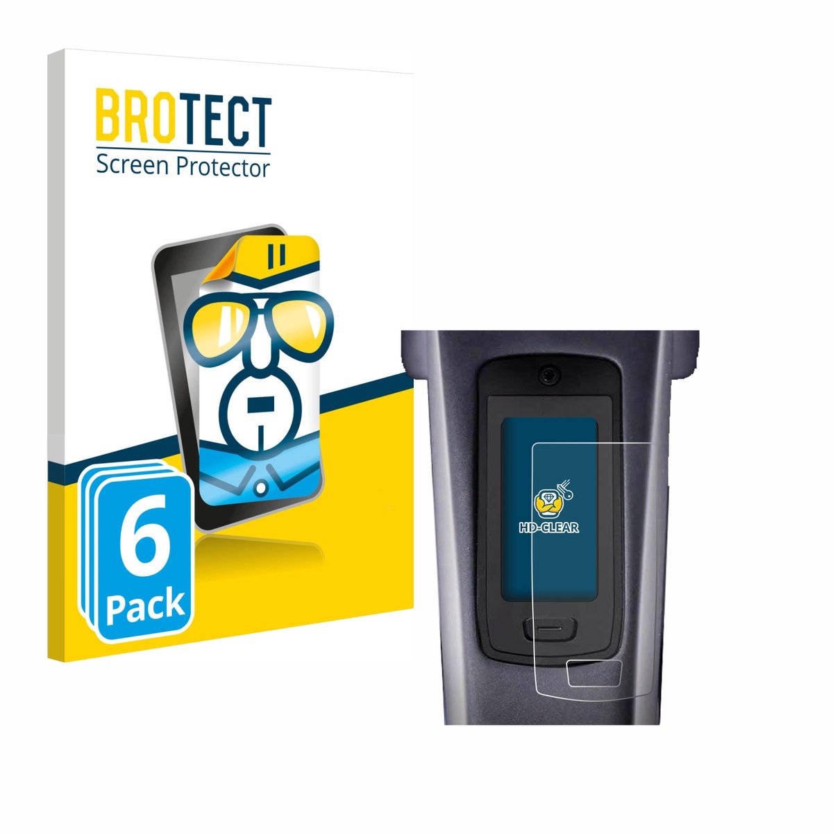 BROTECT - Screenprotector voor TQ HPR50 E-Bike System - Folie Beschermfolie transparant 6 Stuks
