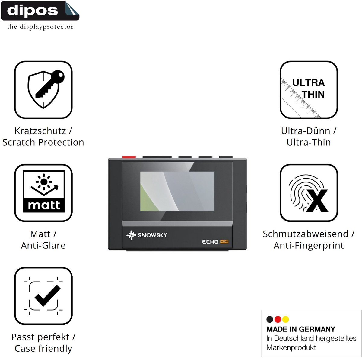 dipos – 4x Matte Beschermfolie geschikt voor FiiO SnowSky Echo Mini | Krasbestendige & antireflecterende Screenprotector Ultra-Thin