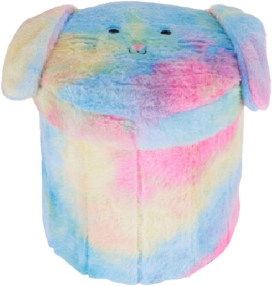 Home & Styling Fluffy Opbergpoef - Ø30xH30cm - Multi