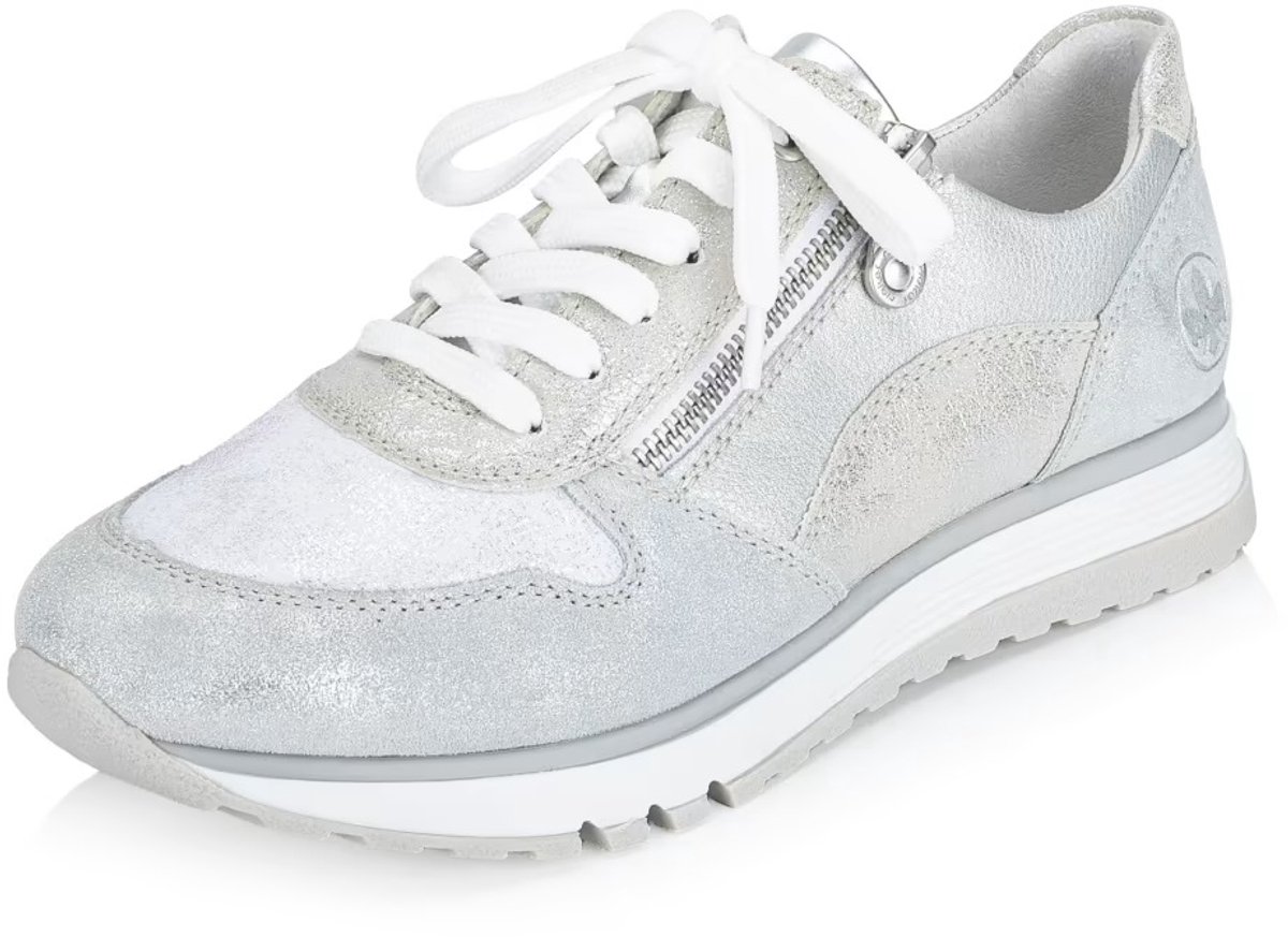Rieker 49003-91 sneakers rits en veters uitneembare zool maat 36 zilver