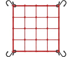 Elastic Bungee Bagagenet 25x25cm met 6 Bevestigingshaken voor ATV, Fietsen en Auto's - Ideaal voor Transport en Reizen