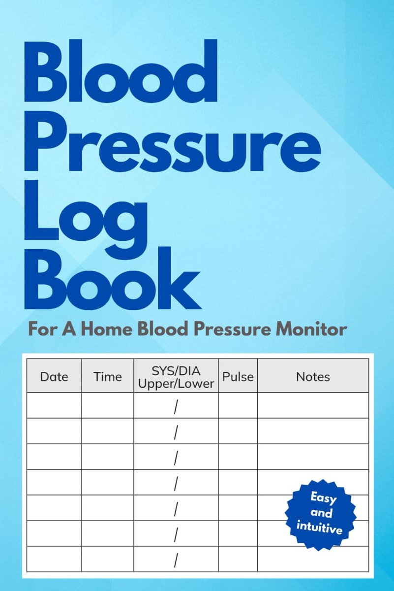 Blood Pressure Log Book: Simple Daily Blood Pressure Diary and Heart Rate Monitor for Use at Home - ShopVlot