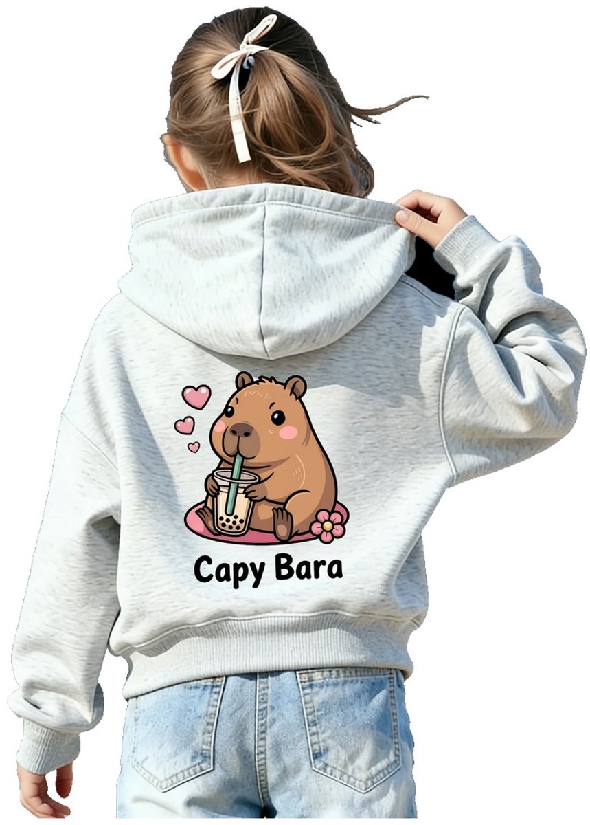 Currero Hoodie Meisjes Warme Hoodie Met Capuchon Comfortabele Sweater Meisje Casual Trui Pullover Meisjestrui 11-12 Jaar Lichtgrijs 2