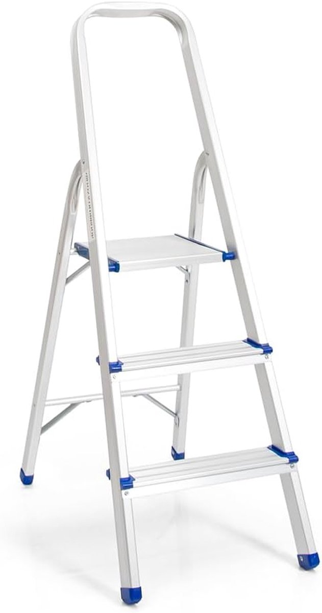 Huishoudtrap - Keukentrap opvouwbaar - Klusjes in huis - Lichtgewicht aluminium - 3 treden - Metaal