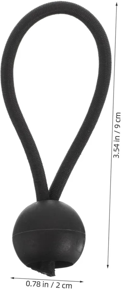 Elastische spanbanden Geschikt voor veiligheidskogels, 20 stuks, 10 cm lang, 4 mm in diameter, Geschikt voor buitententen en dekzeilen.