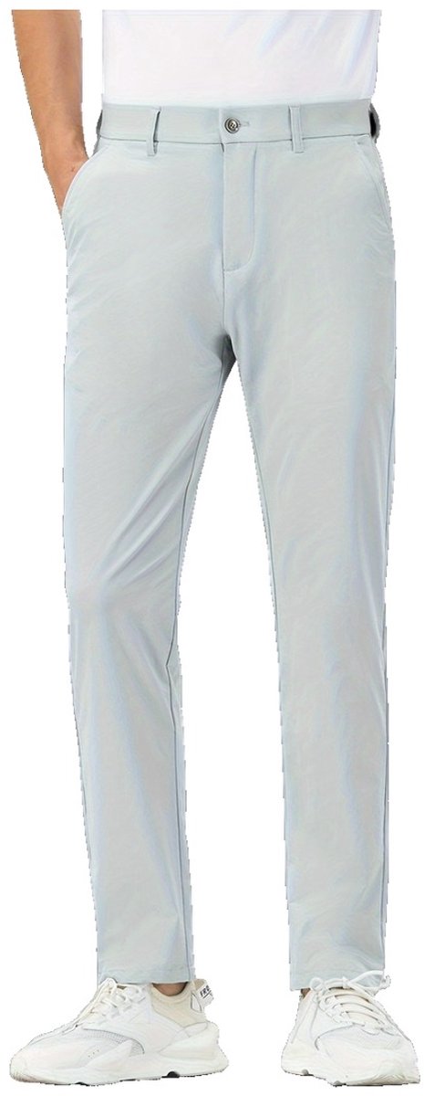Currero Comfortabel Golfbroek Heren Golfkleding Nette Pantalon Mannen Broek Outfit Chino Lichtgrijs XXXS
