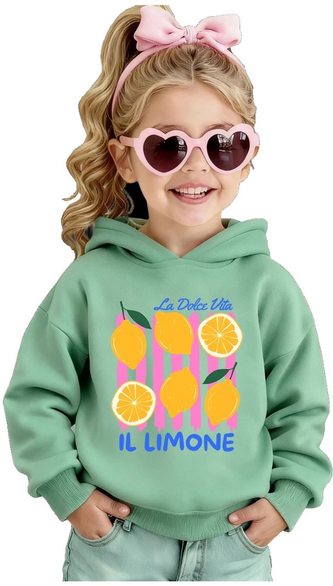 Currero Hoodie Meisjes Warme Hoodie Met Capuchon Comfortabele Sweater Meisje Casual Trui Pullover Meisjestrui 9-10 Jaar Groen