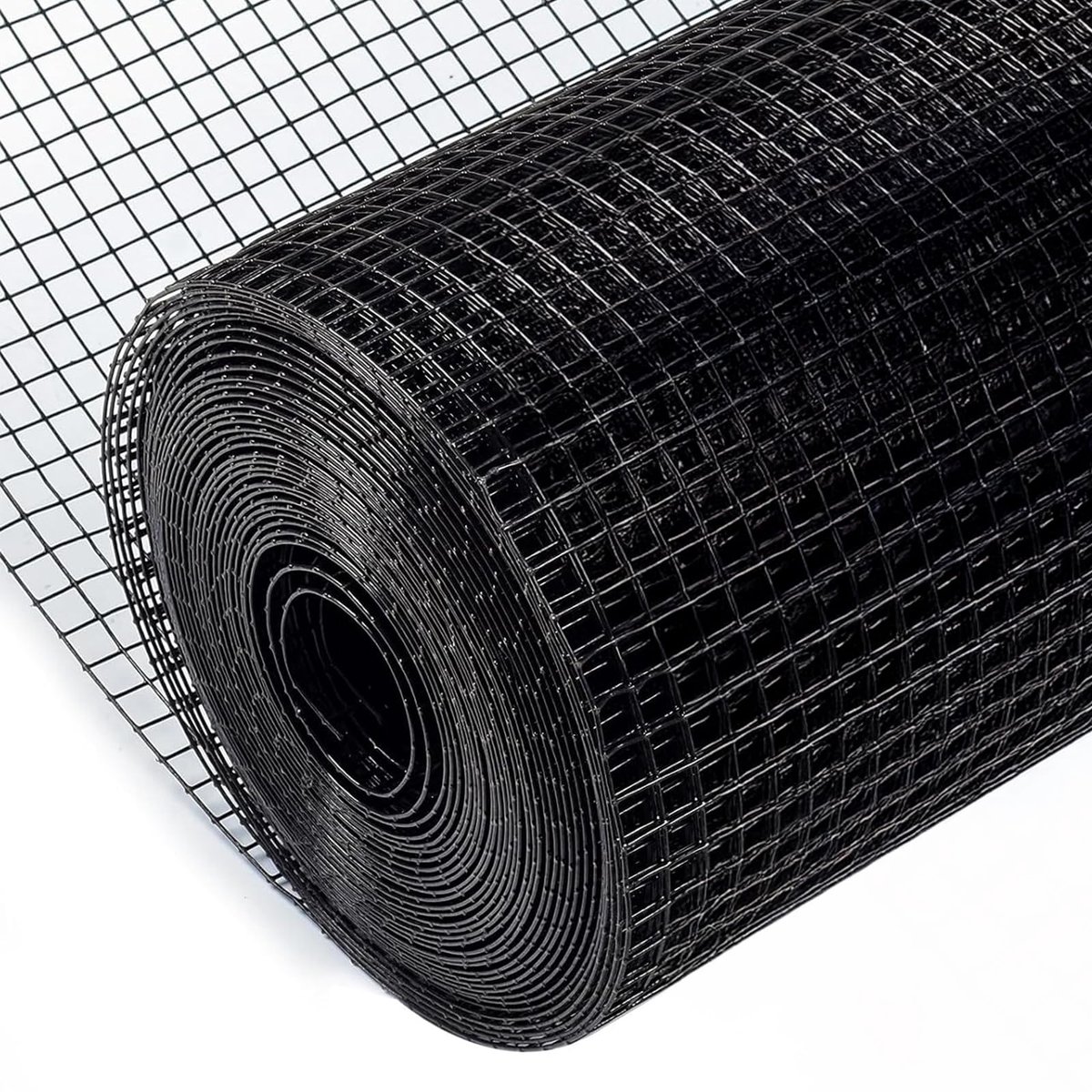 AggFencer 40,6 cm x 3,4 m PVC-zwart gaas, 1 mm draaddikte 12,7 x 12,7 mm maaswijdte, volièregaas, draadrooster - ShopVlot