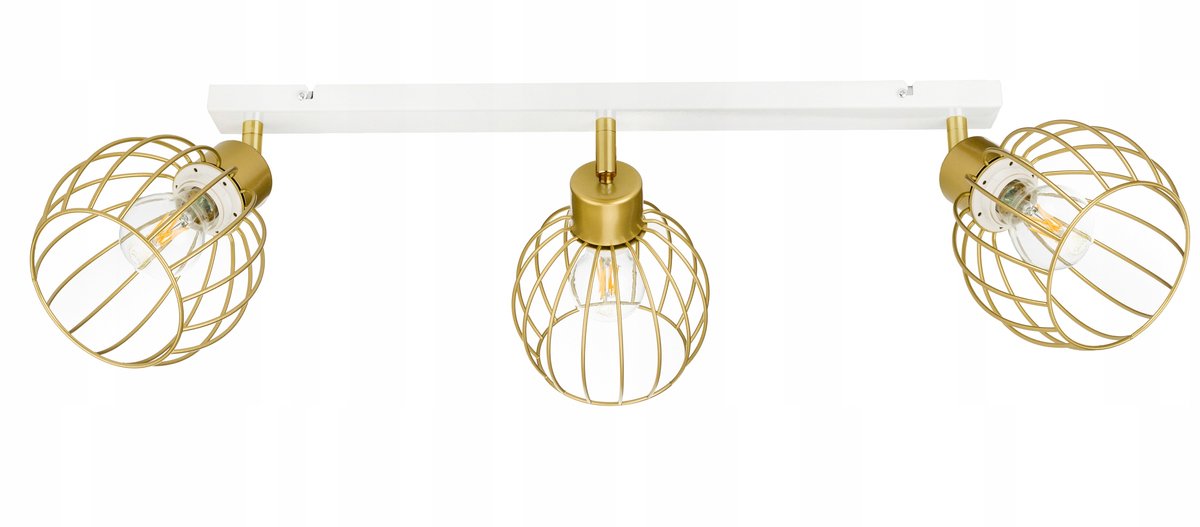 Merkloze Gouden Plafondlamp met Verstelbare Armaturen, Loft Stijl