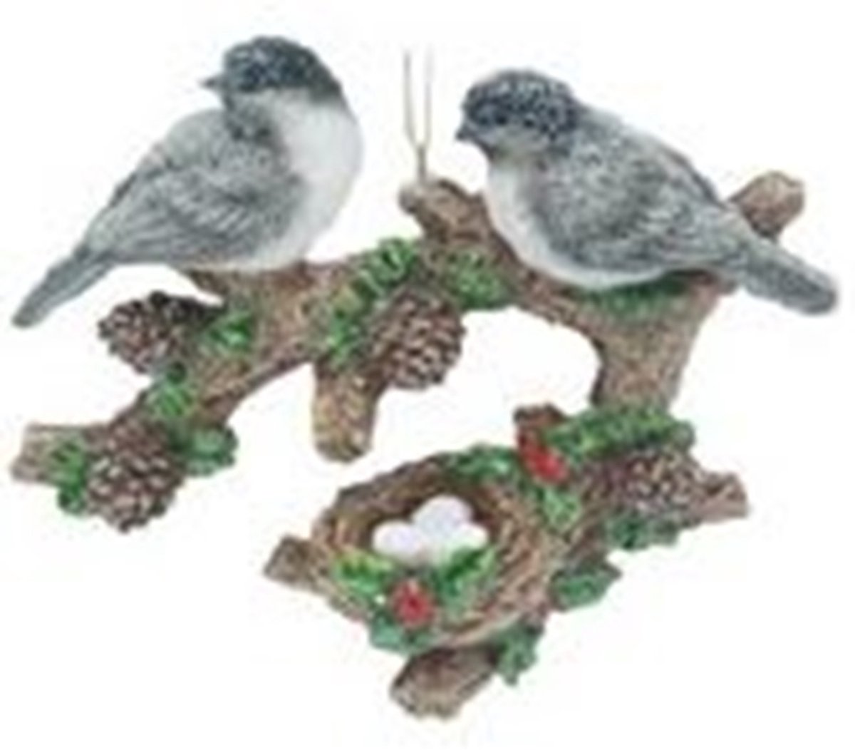 Ornament Mees op tak 11x3,5x10cm