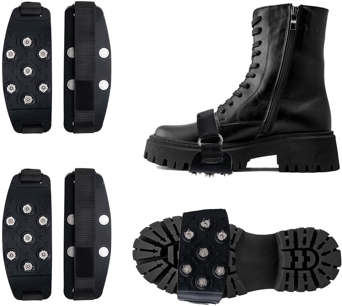 Elzusha - 4 Stuks Antislip Schoenspikes voor IJs en Sneeuw