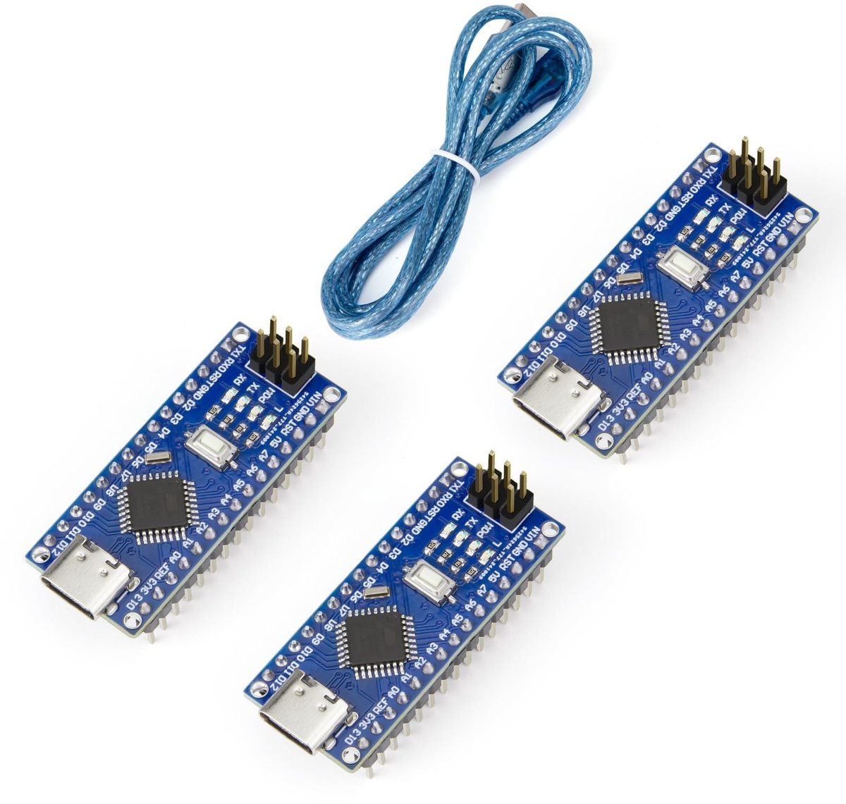 Elzusha - Pre-gelast Nano Module met Type-C Kabel voor Arduino