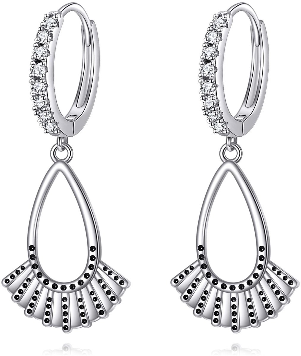 Elzusha - S925 Sterling Zilver Dissent Collar Oorbellen voor Vrouwen en Meisjes