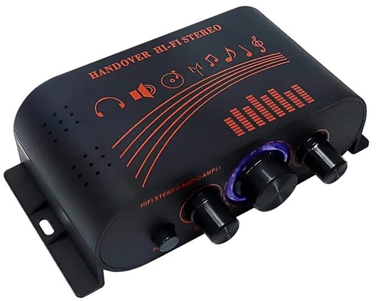 Elzusha - 20W x 2 Compact Aluminium Stereo Versterker met Remote