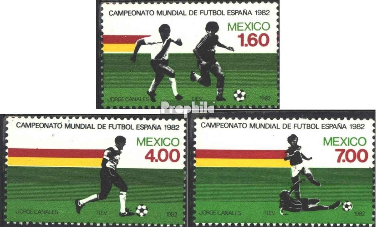 Elzusha - Mexico 1982 Voetbal-WM Postzegels - Compleet Set 1825-1827