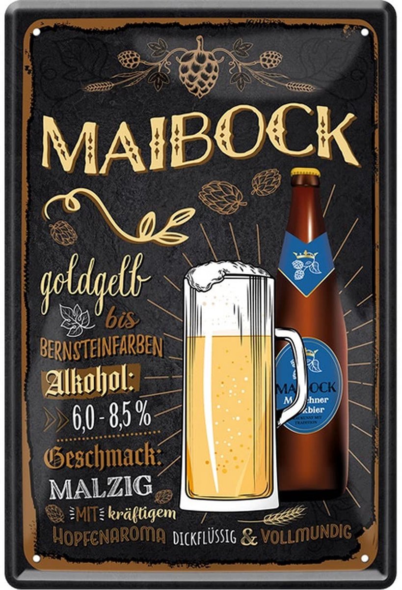 Elzusha - Metalen Bord voor Bierliefhebbers - Maibock
