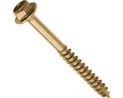 Coach Schroef - Houtbevestiger - Houtskeletbouw - Slash Point Tip - 8x60 mm 50 Stuks - Geel