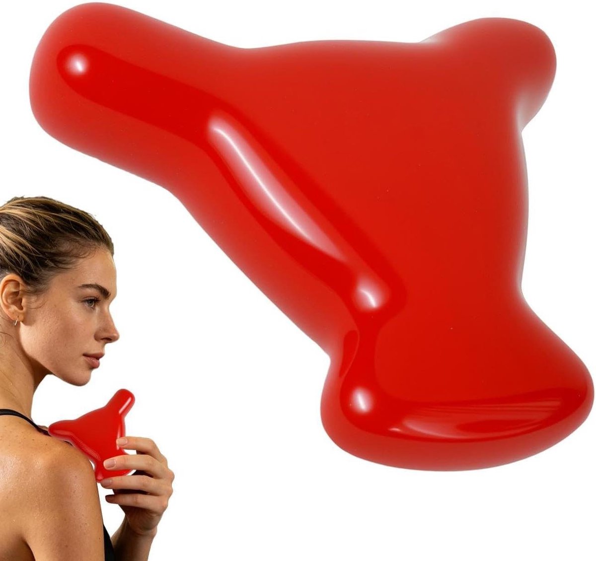 Handmassageapparaat - Spanningsverlichter - Spierontspanning - Ergonomisch handvat - 10 x 8 x 3 cm - Zwart