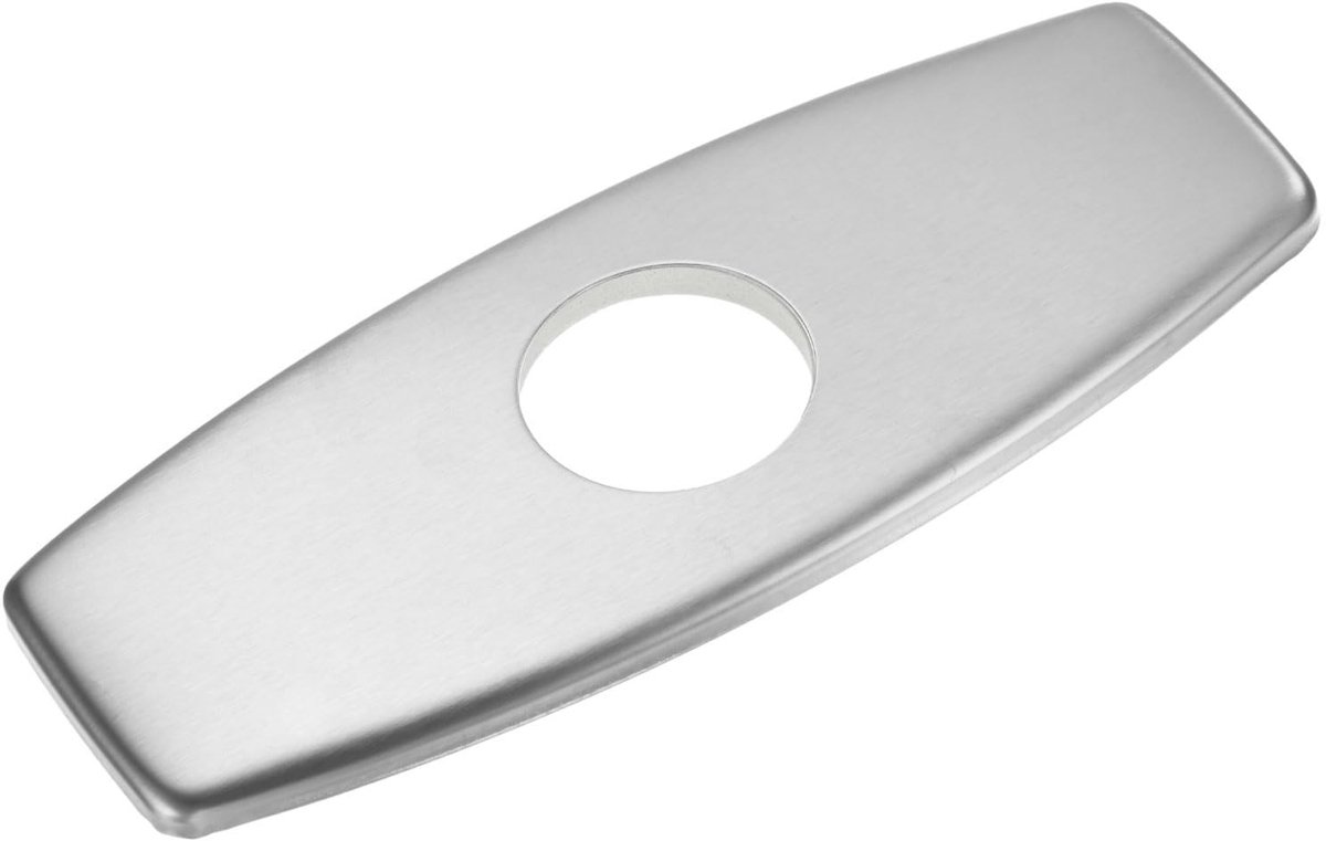 Elzusha - Afdekplaat voor Kraan - 15 cm Gaatje, 304 Roestvrijstalen Escutcheon in Geborsteld Zilver