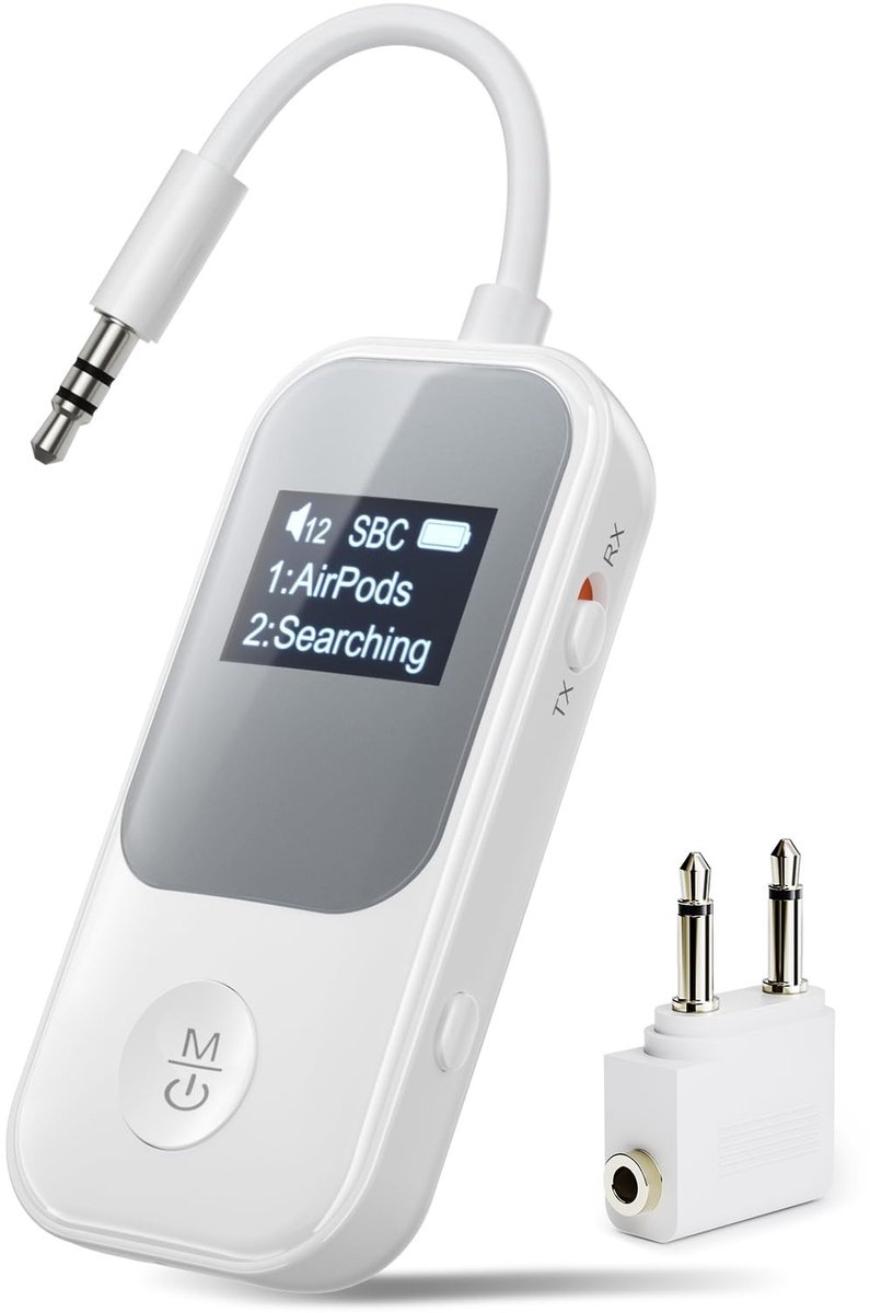 Elzusha - 2-in-1 Bluetooth Zender en Ontvanger met Display