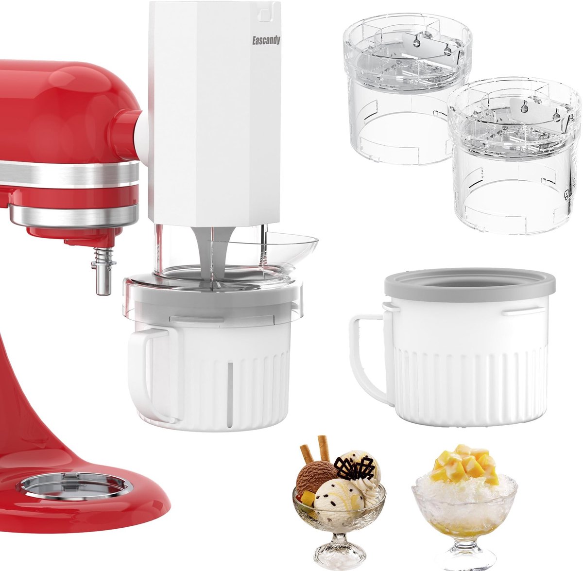 Elzusha - Set van 2 IJs Maker Accessoires voor Keukenmixers
