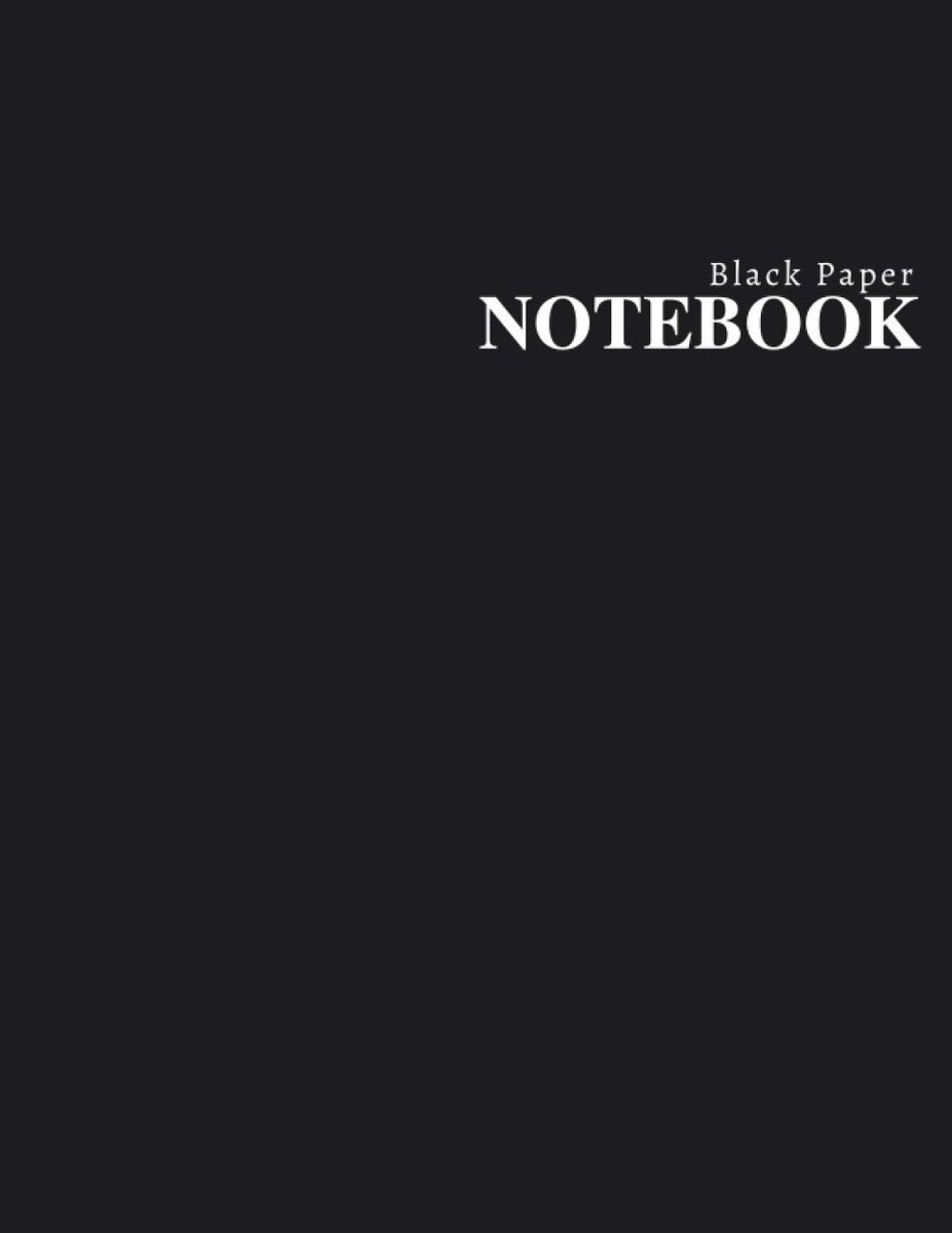 Notebook (Black Pages): Black Cover - Black Paper Journal - For Coloring, Drawing and Writing - ShopVlot