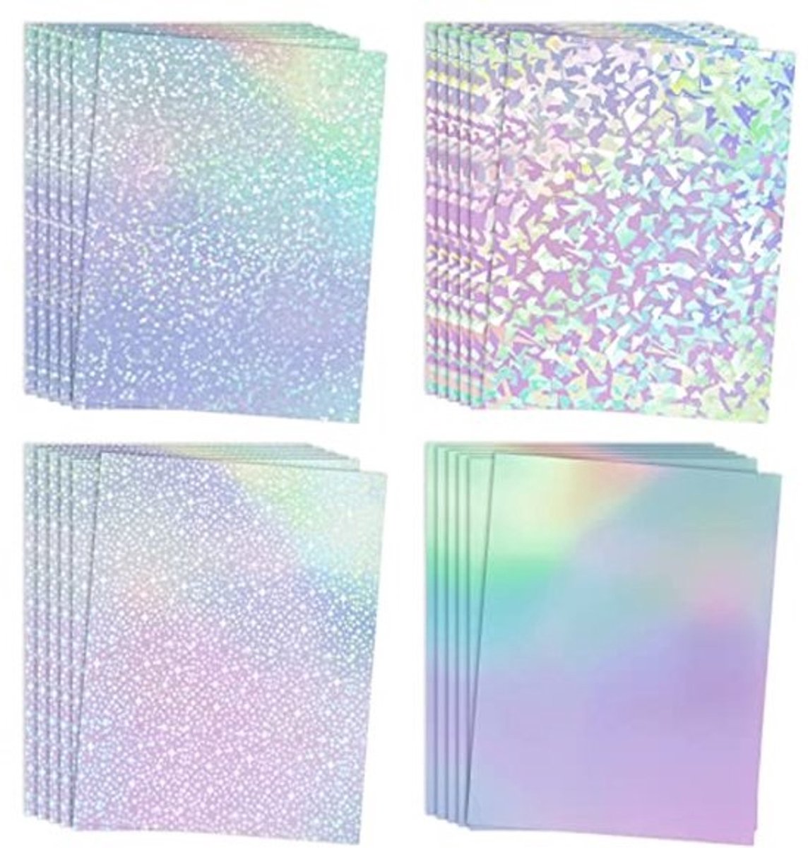 Holografische Laminaatvellen A4 - Transparant Stickerpapier met 25 Zelfklevende Vellen voor Creatieve Projecten