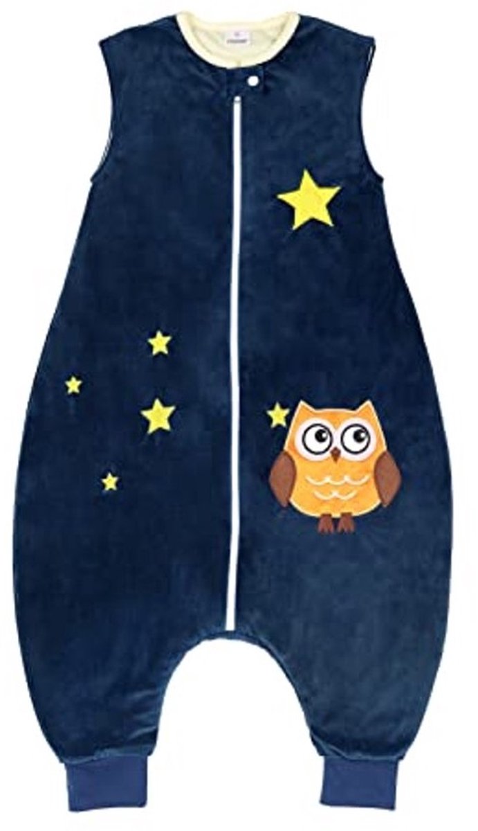 Slaapzak voor Peuters met Benen - Mouwloos en Rits voor Comfortabel Slapen - 1.5 Tog - Unisex - Donkerblauw