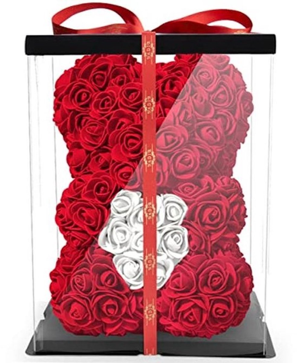 Bloemenbeer in geschenkdoos - Perfect als verjaardagscadeau voor vrouwen