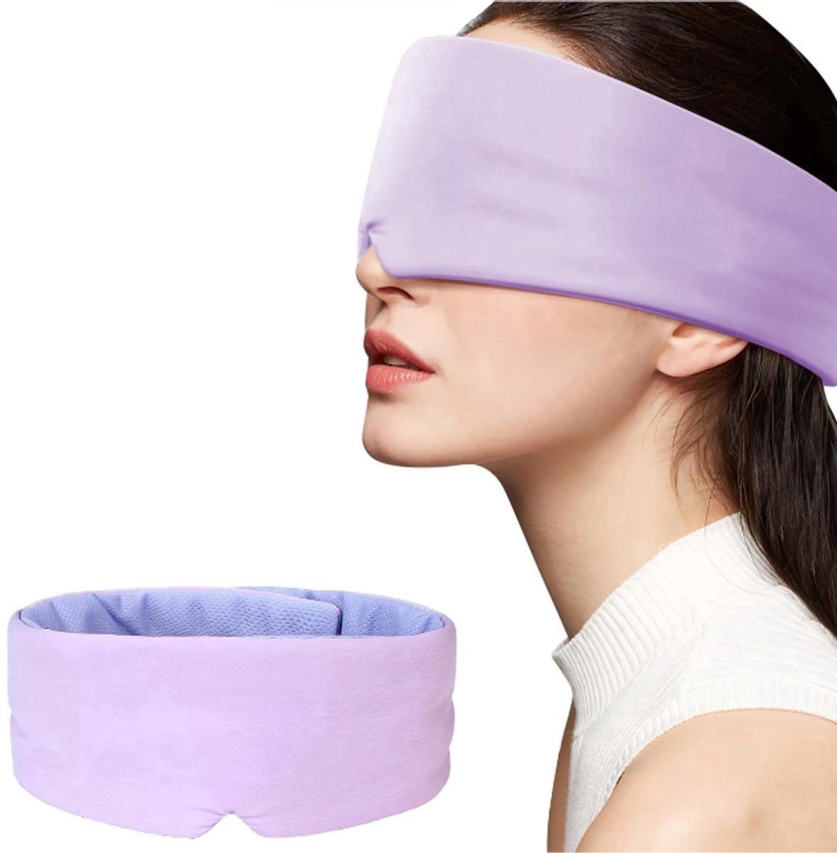 Oogmasker slaap - Dubbelzijdig anti - licht oogmasker voor mannen en vrouwen - Verstelbare klittenband - Slaapmasker voor het hele seizoen - Geschikt voor reizen, dutje, yoga