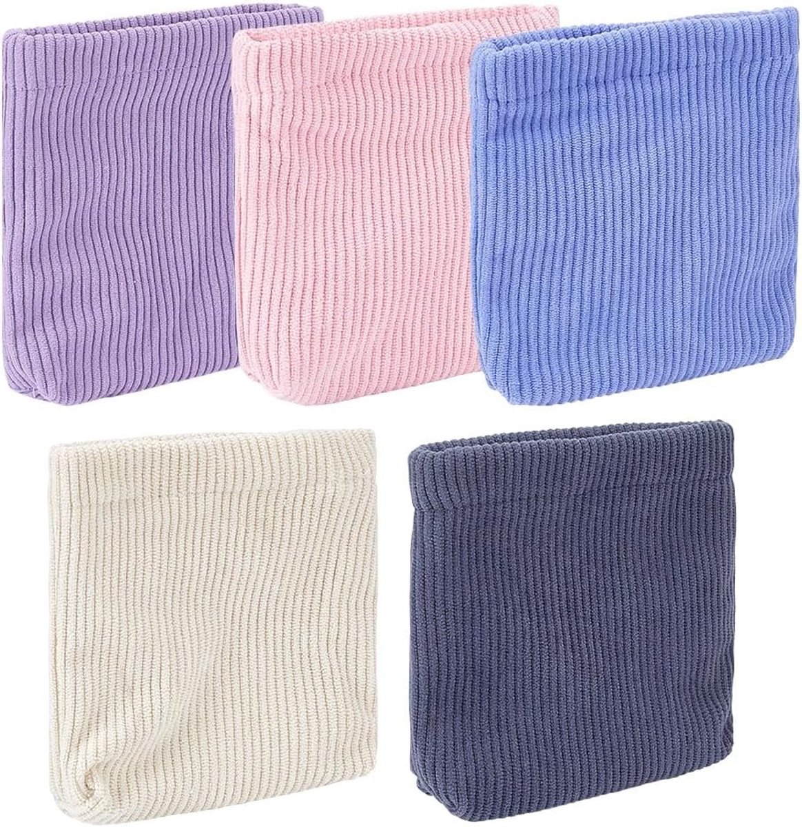 Draagbare toilettas en make-uptas voor dames, 10 stuks, corduroy, organizer voor reizen en dagelijks gebruik, perfect voor cosmetica en sieradenopslag