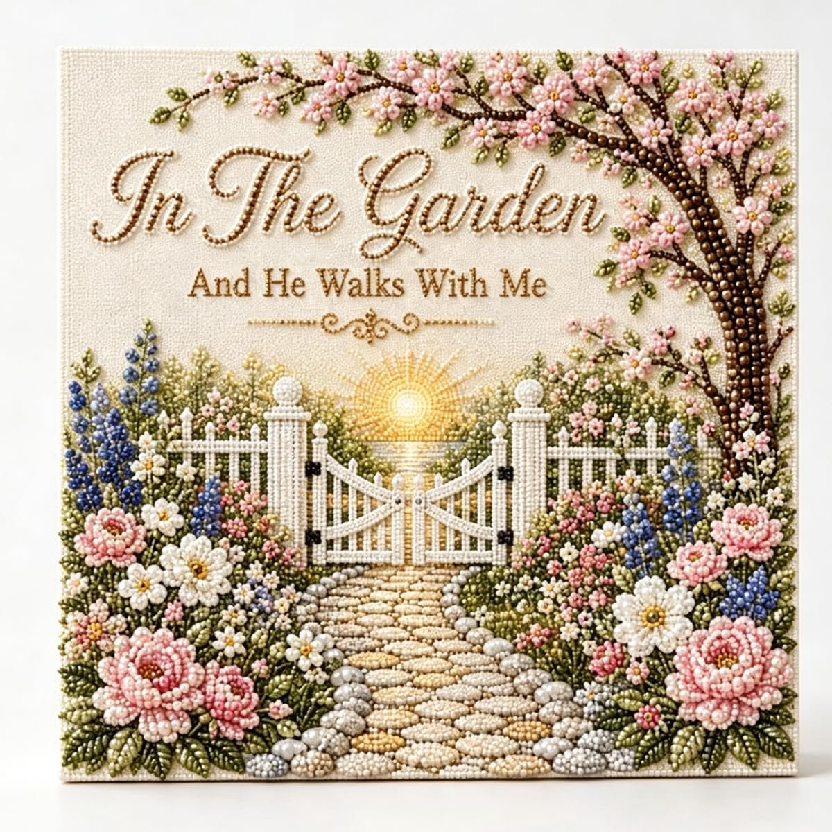 Casalora® Heilige Hymne Parel Diamond Painting – DIY 3D Geloofskunstwerk – Christelijke Wanddecoratie op Canvas – Creatieve Hobby voor Beginners en Volwassenen – Religieuze Decoratie – 20 × 20 cm